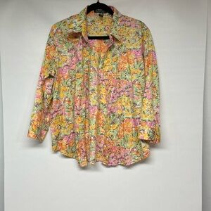 Ralph Lauren Pink and Yellow Floral Shirt
